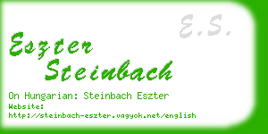 eszter steinbach business card